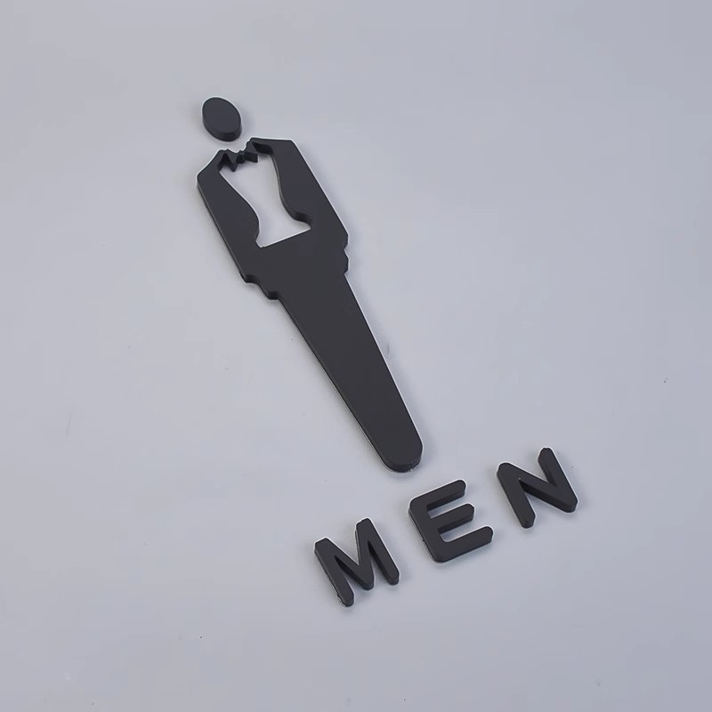 Αυτοκόλλητα οδηγιών μπάνιου, ακρυλικές πινακίδες πόρτας με παχύρρευστο σχέδιο, χρυσά στερεοφωνικά σχέδια, ασημένιες πινακίδες για ανδρικές και γυναικείες τουαλέτες