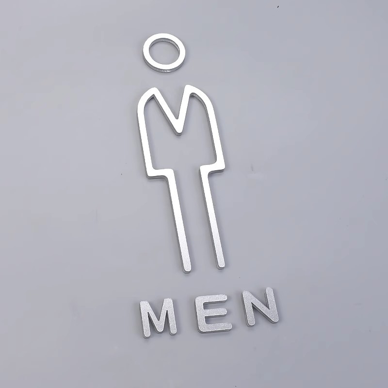 Αυτοκόλλητα οδηγιών μπάνιου, ακρυλικές πινακίδες πόρτας με παχύρρευστο σχέδιο, χρυσά στερεοφωνικά σχέδια, ασημένιες πινακίδες για ανδρικές και γυναικείες τουαλέτες