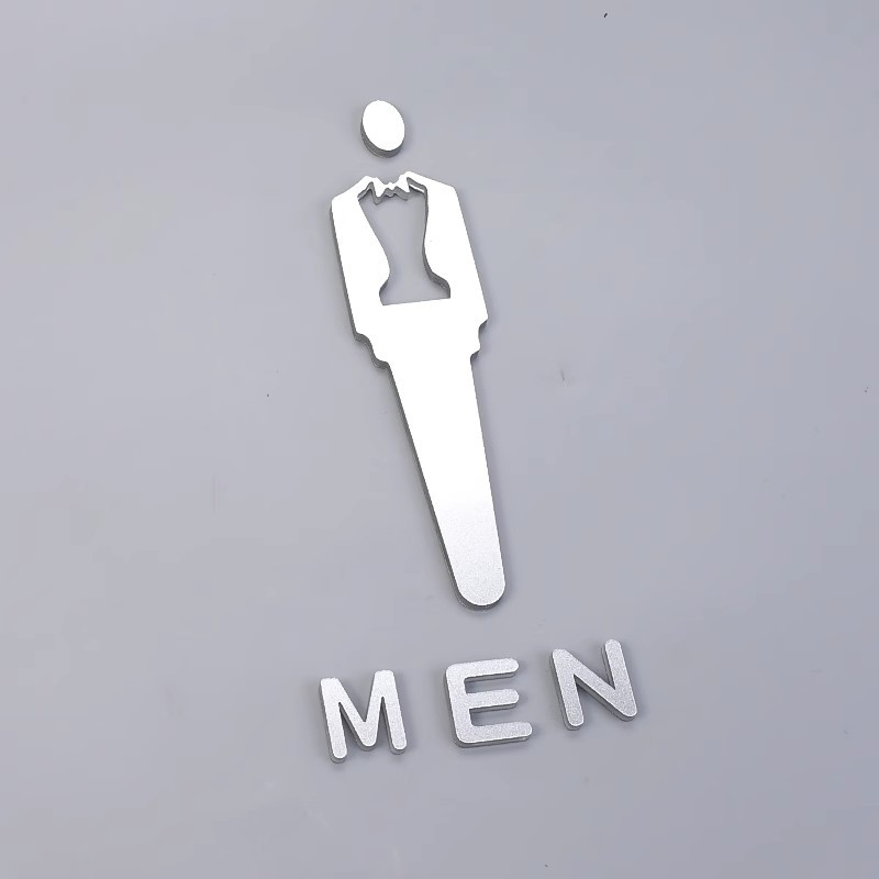 Αυτοκόλλητα οδηγιών μπάνιου, ακρυλικές πινακίδες πόρτας με παχύρρευστο σχέδιο, χρυσά στερεοφωνικά σχέδια, ασημένιες πινακίδες για ανδρικές και γυναικείες τουαλέτες