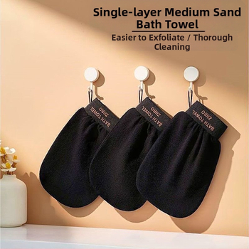 Šveičiamoji pirštinė, vieno sluoksnio, vidutinio smėlio, nedirginanti odos, namų apyvokos reikmėms, vyrams ir moterims, plono stiliaus, negyvos odos šalinimas, stiprus šveitimo maudymosi įrankis, rankų pirštinė