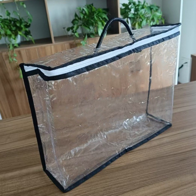 Amazon Hot Selling Pvc átlátszó táska tárolótáska háztartási ágynemű takaró kis porzsák eredetű nagykereskedelem