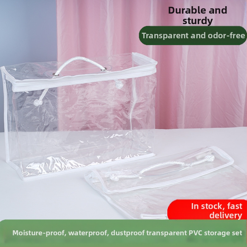 Amazon Hot Selling Pvc Transparent Satchel Úložný vak Domáca posteľná bielizeň Deka Malý prachový vak Pôvod Veľkoobchod