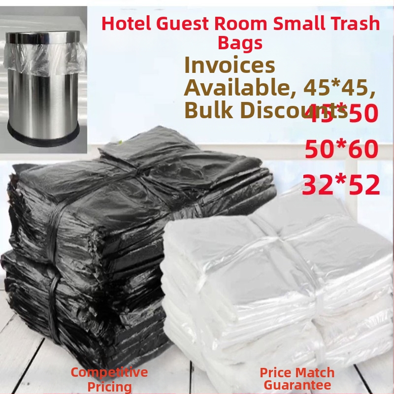 Maži šiukšlių maišai, 1000 vienetų, sutankinti, balti, specialūs viešbučių kambariams, permatomi sutankinti plastikiniai šiukšlių maišai, didmeninė prekyba