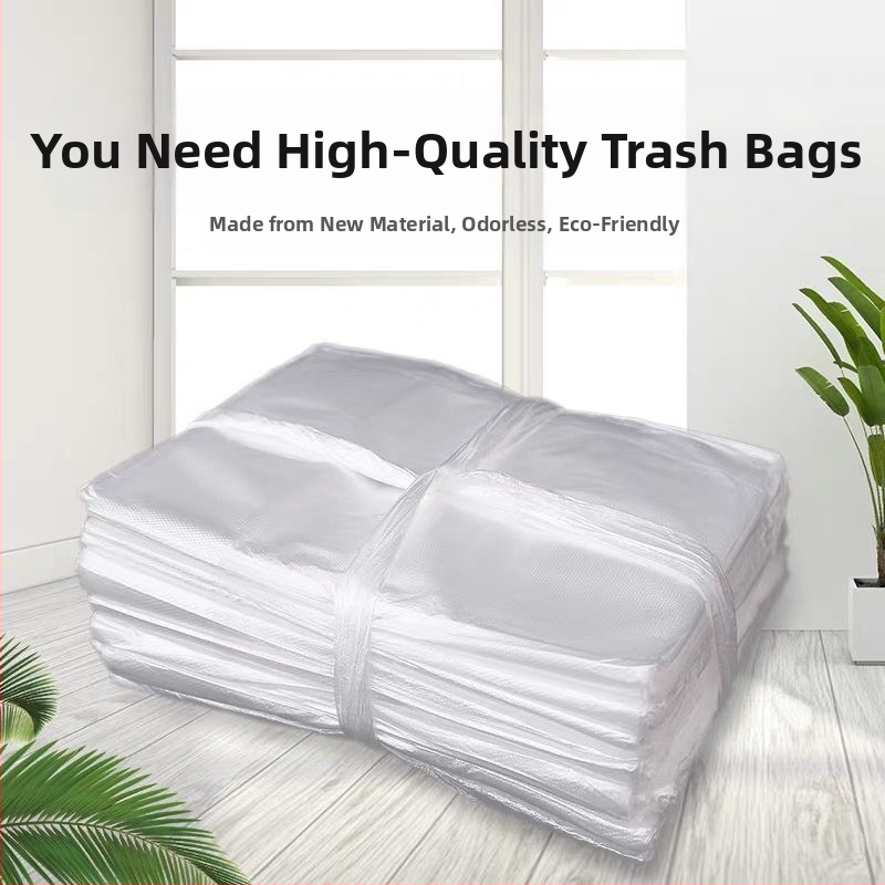 Малки торби за боклук, 1000 броя, удебелени, бели, специални за хотелски стаи, прозрачни удебелени пластмасови торби за боклук, търговия на едро