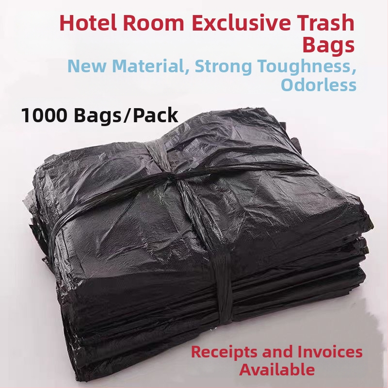 Mazi atkritumu maisi, 1000 gabali, sabiezināti, balti, īpaši viesnīcu numuriem, caurspīdīgi, sabiezināti plastmasas atkritumu maisi, vairumtirdzniecība