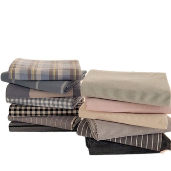 „Good 100“ grynos medvilnės paklodės be rašto, languotas, trijų dalių bendrabučio medvilninis pagalvės užvalkalų komplektas, A klasės, skalbta medvilnė motinai ir kūdikiui.