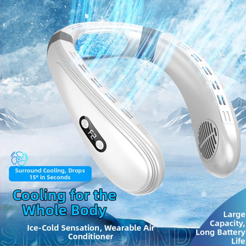 K11 Nový závesný ventilátor na chladenie krku, prenosný USB závesný ventilátor na klimatizáciu bez lopatiek