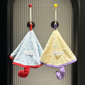 Mažas raudonas knygelės formos pakabinamas koralinis vilnos sugeriamasis rankšluostis vonios kambariui, virtuvės nosinaitė, polo taškuotas žakardo kūrybingas mielas rankšluostis