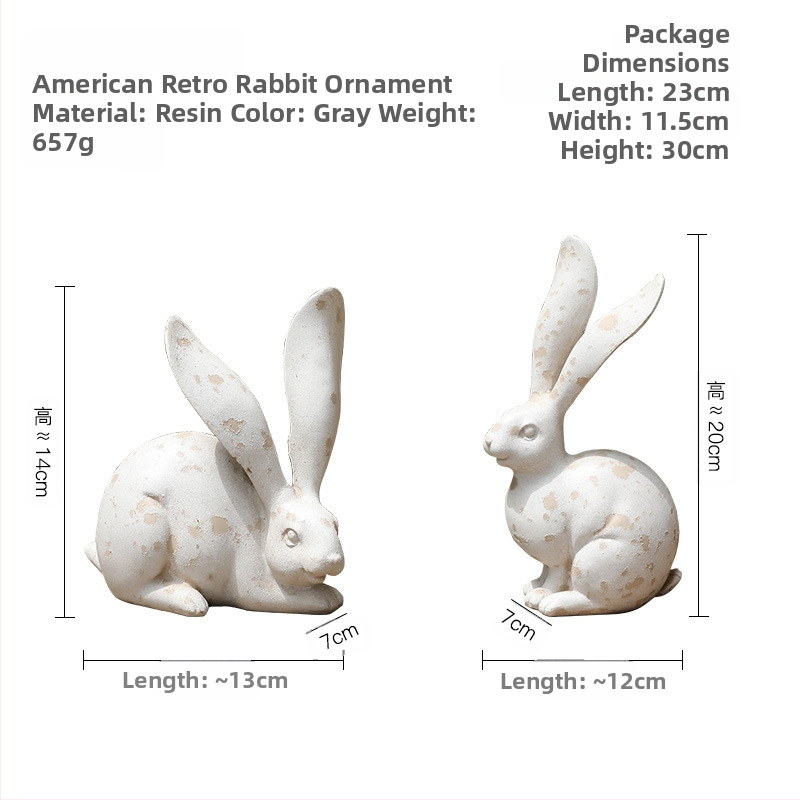 Amerikai vidéki antik antik lövöldözős kellékek kert udvar szimuláció gyapjú érzés hosszú fül nyúl dekoráció díszek