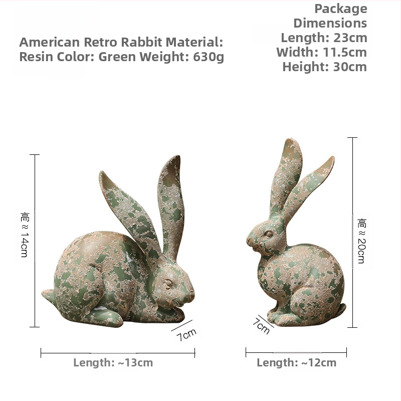 Amerikai vidéki antik antik lövöldözős kellékek kert udvar szimuláció gyapjú érzés hosszú fül nyúl dekoráció díszek