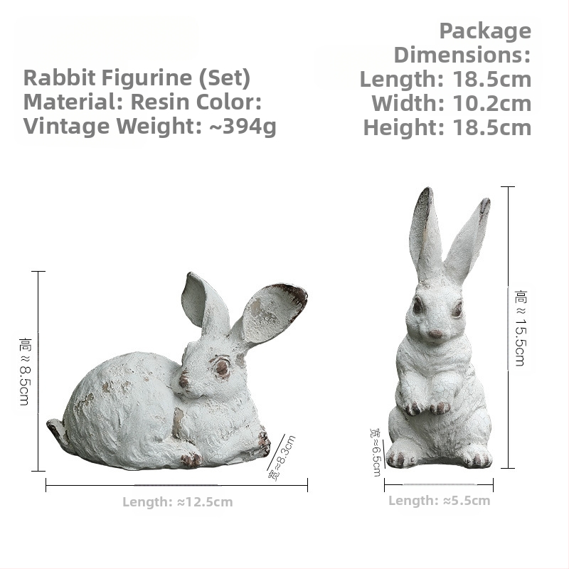 Amerikai vidéki antik antik lövöldözős kellékek kert udvar szimuláció gyapjú érzés hosszú fül nyúl dekoráció díszek