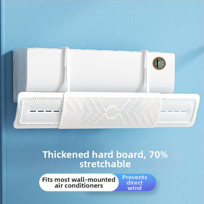 2024. gada gaisa kondicioniera vēja deflektors, pret tiešu gaisa plūsmu, trīs vienā, ievelkams, mēness formas, bērnu, sienas stiprināmais vēja deflektors