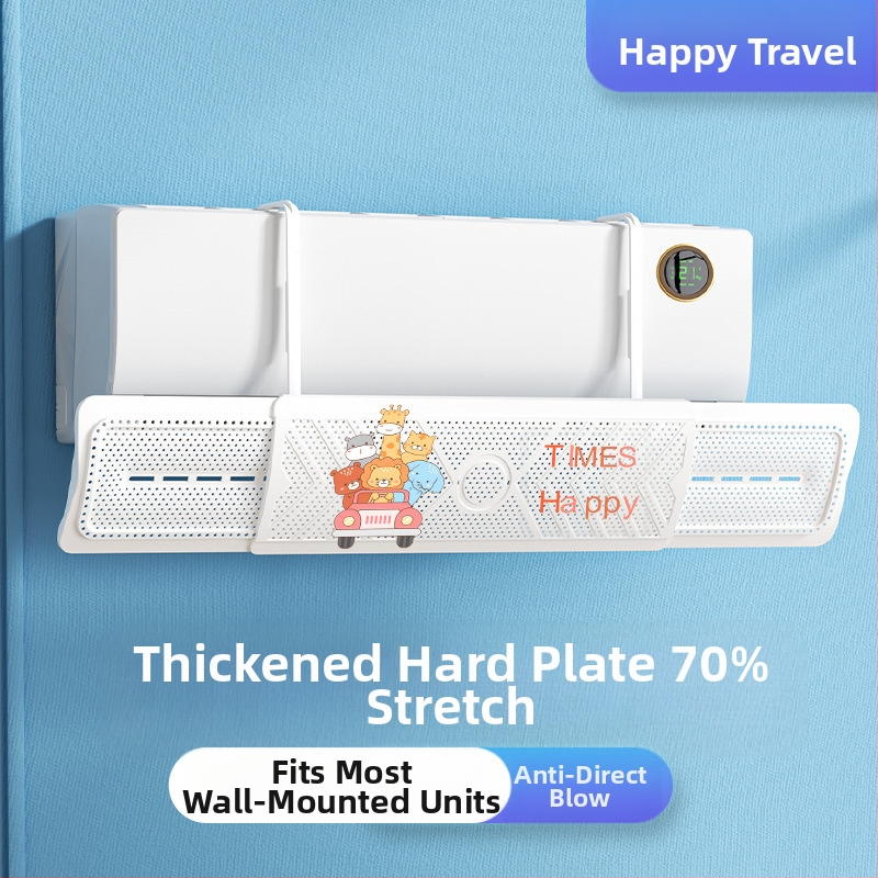 2024 m. oro kondicionieriaus vėjo deflektorius, apsaugantis nuo tiesioginio pūtimo, trijų viename ištraukiamas, mėnulio formos, prie sienos tvirtinamas vėjo deflektorius