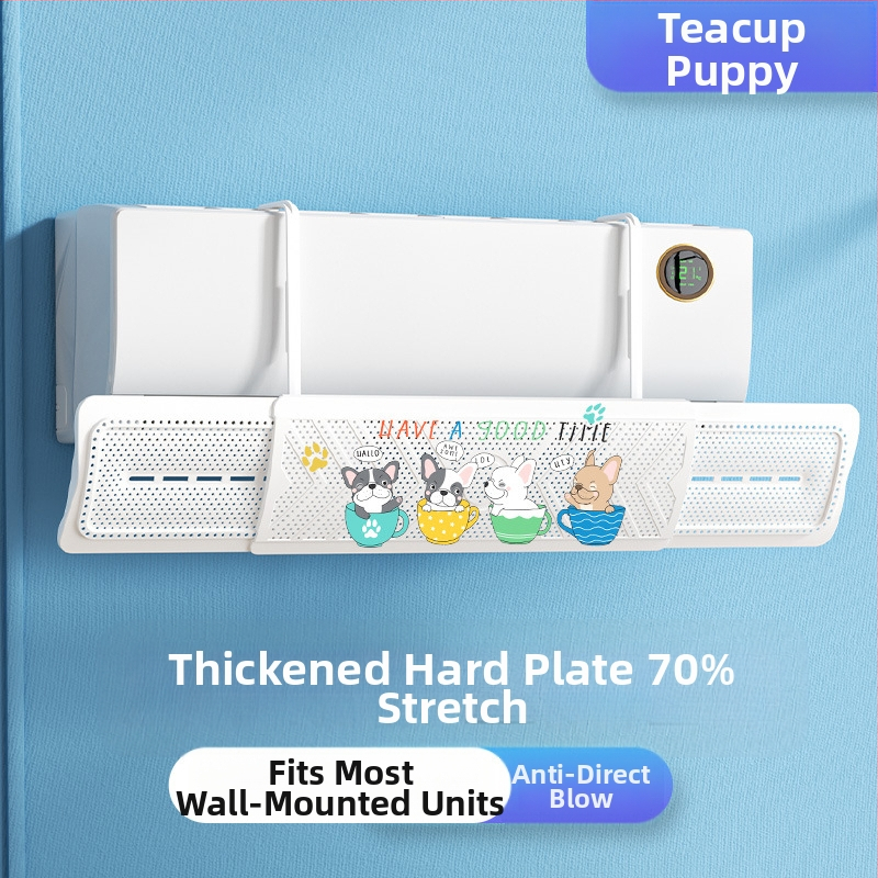 2024 m. oro kondicionieriaus vėjo deflektorius, apsaugantis nuo tiesioginio pūtimo, trijų viename ištraukiamas, mėnulio formos, prie sienos tvirtinamas vėjo deflektorius