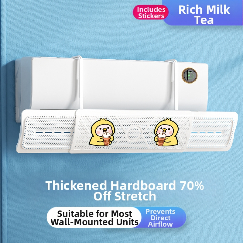 2024 m. oro kondicionieriaus vėjo deflektorius, apsaugantis nuo tiesioginio pūtimo, trijų viename ištraukiamas, mėnulio formos, prie sienos tvirtinamas vėjo deflektorius