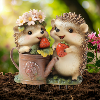 Tarpvalstybinis akrilinis ežiuko sodo krūva, saulės šviesos gyvūnų statulėlių dekoravimas, vidinis gėlių vazonas, kiemo gyvūnų žemės įdėklai, rekvizitai