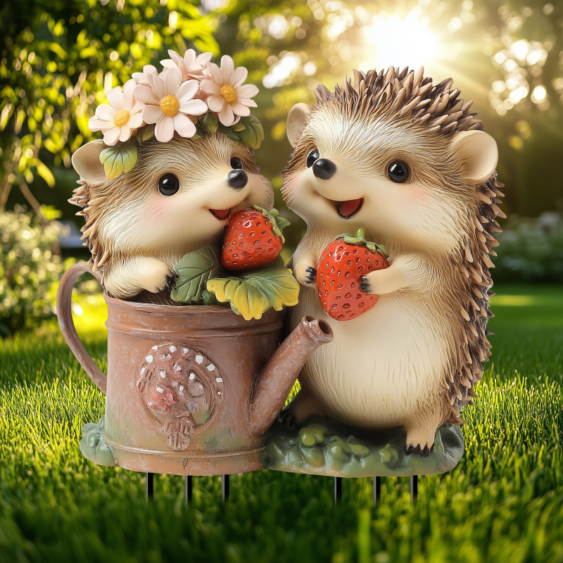 Tarpvalstybinis akrilinis ežiuko sodo krūva, saulės šviesos gyvūnų statulėlių dekoravimas, vidinis gėlių vazonas, kiemo gyvūnų žemės įdėklai, rekvizitai