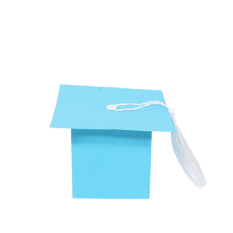 Tarpvalstybinė baigimo dovanų dėžutė, kartoninė šventė, baigimo sezono dovanų pakavimo dėžutė, bakalauro kepurė su kutais, saldainių dėžutė, didmeninė prekyba