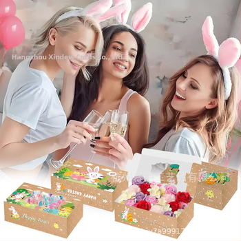 HZ042 Užsienio prekybos Velykų zuikučio kiaušinio viščiuko lango šventinio vakarėlio dovanų saldainių dėžutė