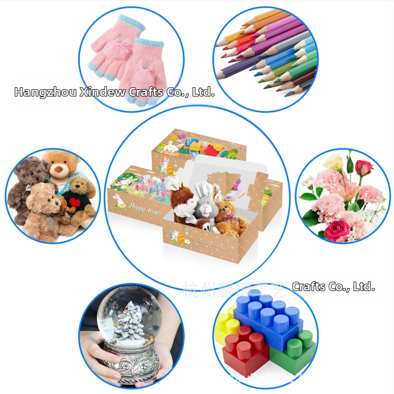 HZ042 Външна търговия Великденско зайче яйце пиле прозорец празнично парти подарък кутия за бонбони