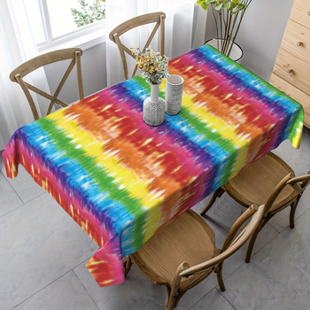 Трансгранична покривка за маса Amazon Vortex Tie-Dye, пластмасова, за еднократна употреба, за празнично парти, рожден ден, пикник