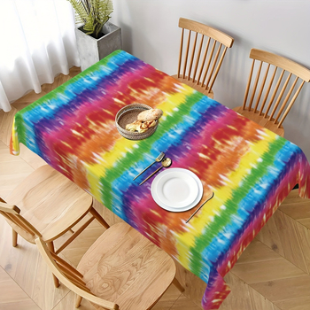 Трансгранична покривка за маса Amazon Vortex Tie-Dye, пластмасова, за еднократна употреба, за празнично парти, рожден ден, пикник