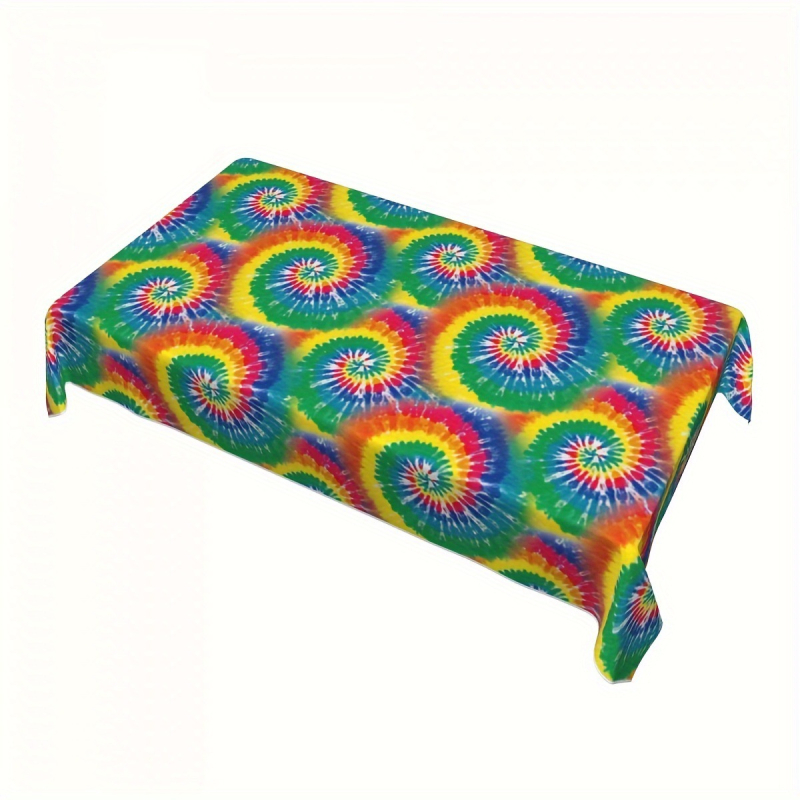 Prekogranični Amazon Vortex Tie-Dye stolnjak, plastični jednokratni stolnjak za blagdanske zabave i rođendane, za piknik