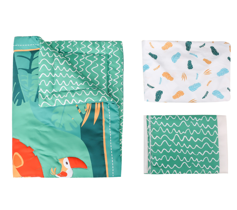 Vastsündinu ülikonna laste lina üheinimesevoodi seeliku kolmeosaline imiku voodipesukomplekt