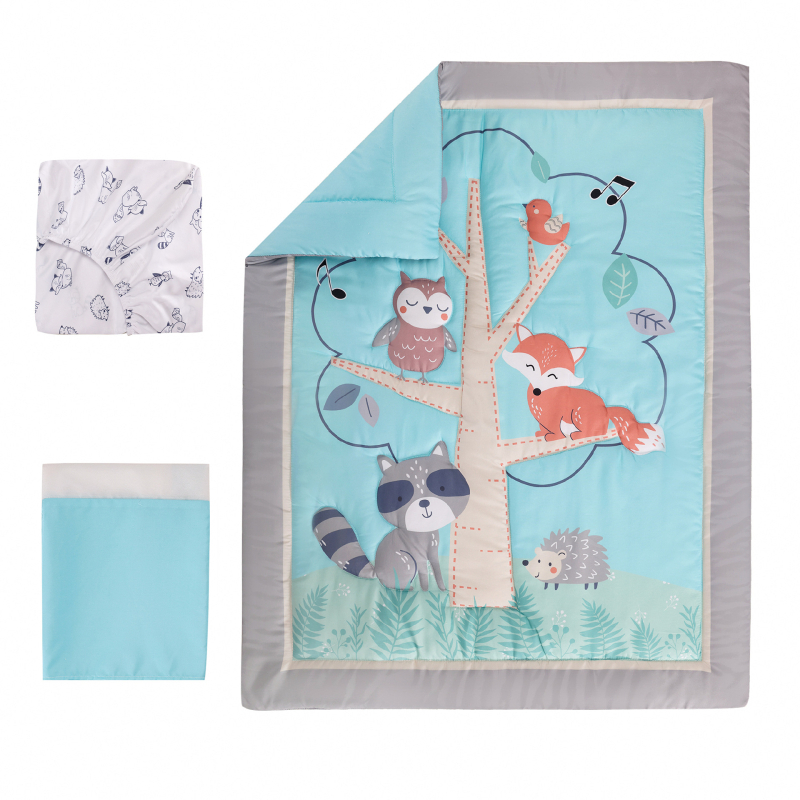 Vastsündinu ülikonna laste lina üheinimesevoodi seeliku kolmeosaline imiku voodipesukomplekt