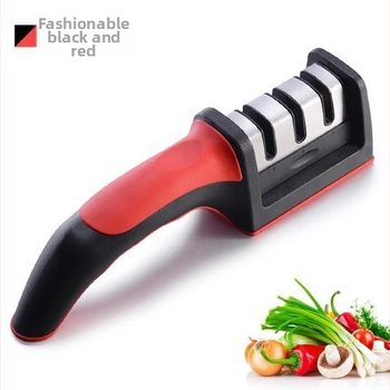 Δημιουργικά είδη κουζίνας Τριβάθμιο γρήγορο μαχαίρι λείανσης Κεραμικό μαχαίρι βολφραμίου από χάλυβα Ράβδος λείανσης Χειροκίνητο μαχαίρι Πέτρα λείανσης Μη ηλεκτρική πέτρα λείανσης