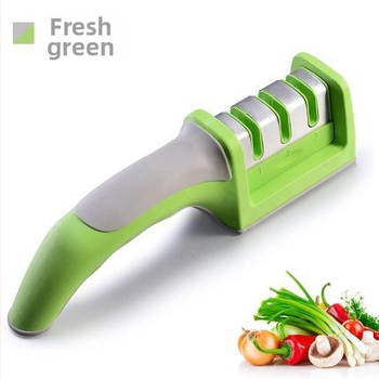 Δημιουργικά είδη κουζίνας Τριβάθμιο γρήγορο μαχαίρι λείανσης Κεραμικό μαχαίρι βολφραμίου από χάλυβα Ράβδος λείανσης Χειροκίνητο μαχαίρι Πέτρα λείανσης Μη ηλεκτρική πέτρα λείανσης