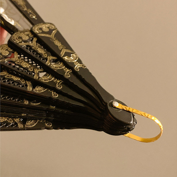 Evantai pliabil în stil chinezesc cu dantelă și trandafir, evantai pliabil pentru femei, vară, dans, special, antic, pliabil, stil național, rochie cu fața de cal, 2024, nou