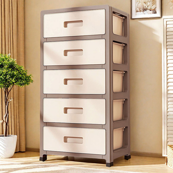 Paksendatud sahtlitüüpi hoiustamismänguasi magamistoa läbipaistev majapidamiskapp elutoa nullvoodikapi viimistlusega hoiustamisriiul