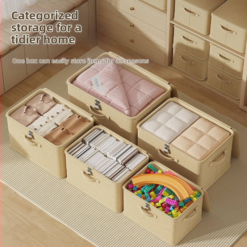 Заключваща се кутия за съхранение, кошница за домакински дрехи, гардероб, многослоен организиращ артефакт, юрган, панталони, кутия за съхранение на парола