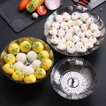 Tvaicēšanas olu plaukts no nerūsējošā tērauda tvaicētāja plaukts daudzfunkcionāls saliekams teleskopiskais tvaicētājs, maināms tvaicētāja šķēles tvaicētāja plaukts mājsaimniecības tvaicētāja šķīvis vairumtirdzniecībā