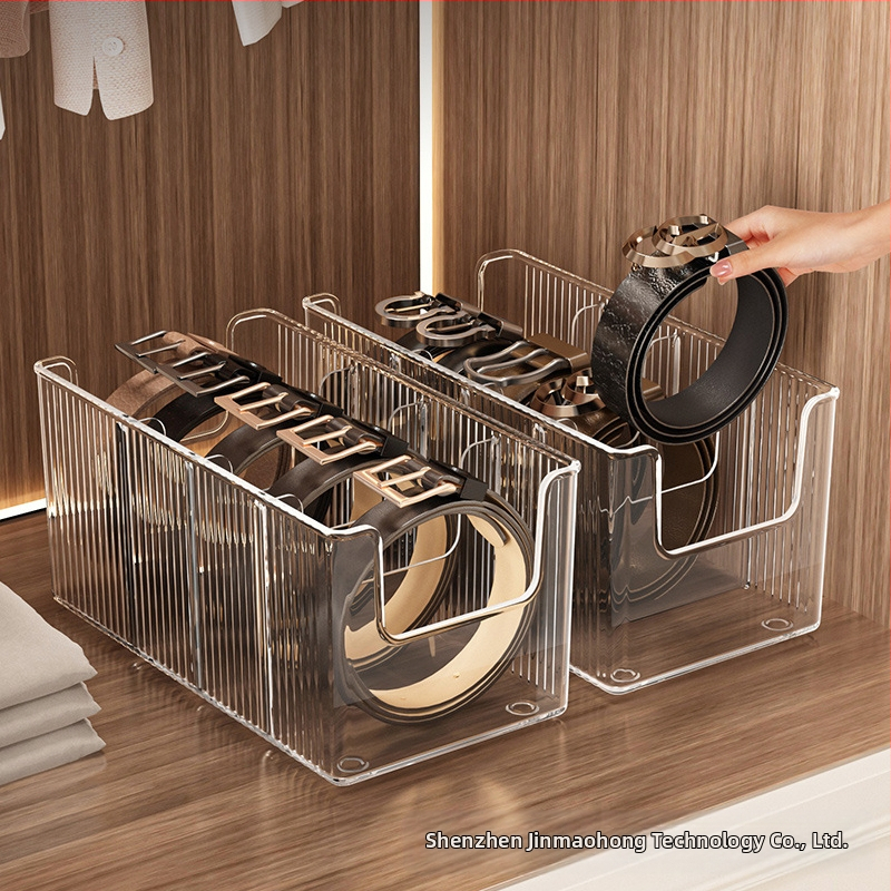 Кутия за съхранение на колан, артефакт, домакинска разделена вратовръзка, дисплей за аранжировки, настолен, прозрачна кутия за съхранение на мъжки колан