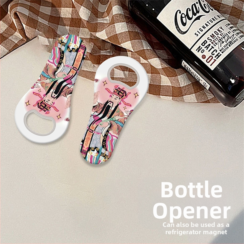 Stílusos sörnyitó, nagy értékű jégtartó matrica, aranyos autós sörösüveg-nyitó, kreatív, mágneses, hordozható