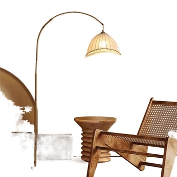 U7i vaikne tuulepõrandalamp elutoale, retro zen-tüüpi kodune kabinet, teekaunistus, magamistuba, antiikne toakaunistus, vertikaalne lugemine