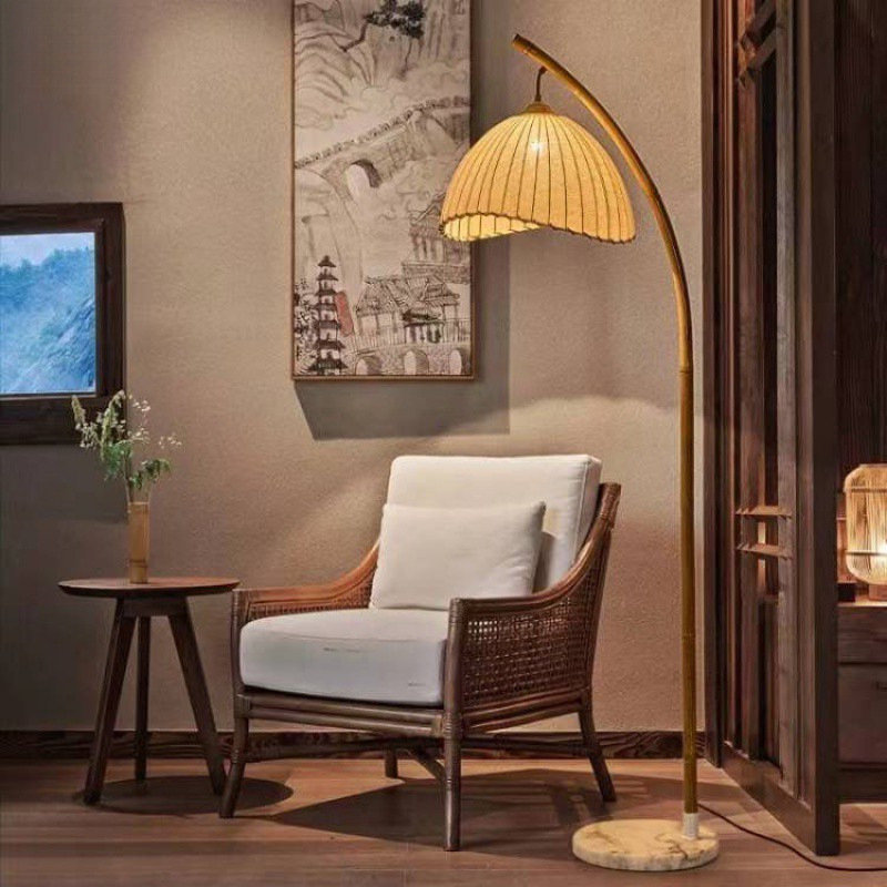 U7i Tiha podna lampa za vjetar Dnevni boravak Retro Zen Homestay Radna soba Čajna spavaća soba Antikni ukras sobe Vertikalno čitanje
