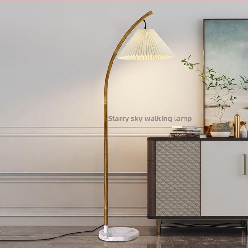 U7i vaikne tuulepõrandalamp elutoale, retro zen-tüüpi kodune kabinet, teekaunistus, magamistuba, antiikne toakaunistus, vertikaalne lugemine