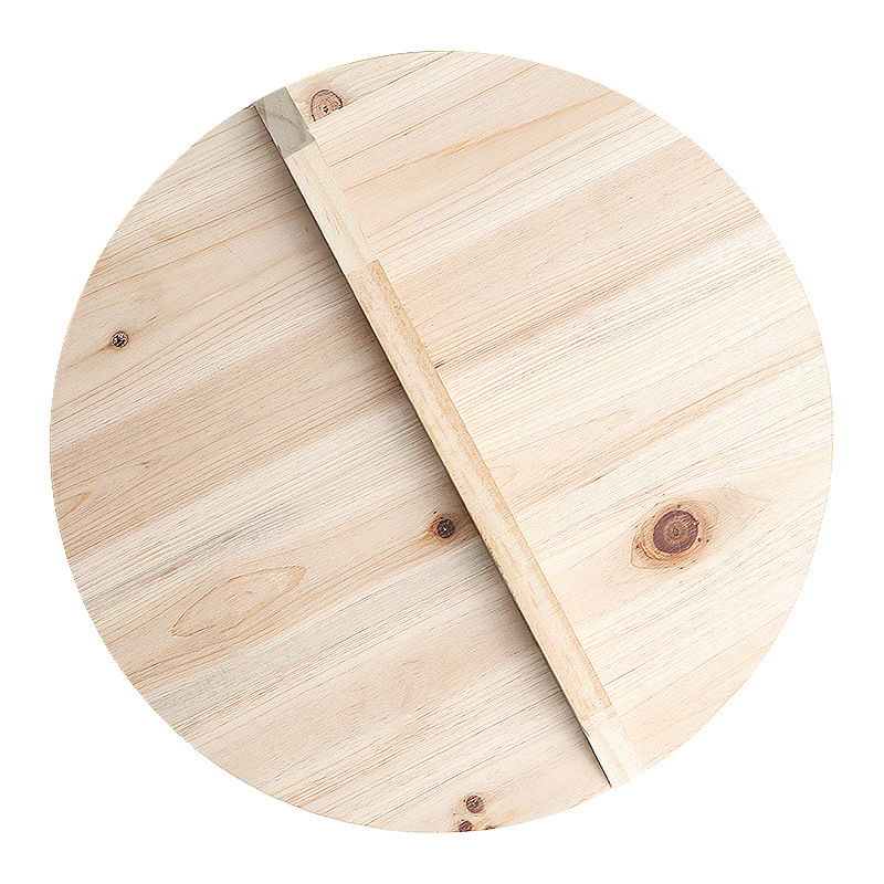 Hiina kuuse potikate ümmargune wokipotikate majapidamiseks vanamoodne paksendatud puidust veesilindri kate maapiirkonna täispuidust suure poti kate tasuta saatmine