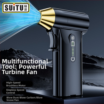 Rankinis turbokompresorinis ventiliatorius su dideliu greičiu, bešepetėliniu varikliu, galingas, prie transporto priemonės montuojamas lauko dulkių šalinimo ir plaukų džiovintuvo artefaktas