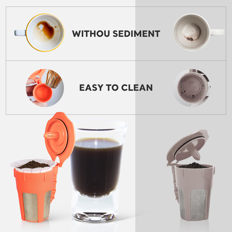 „Amazon“ gamintojai tiekia baltus vienkartinius popierinius kavos filtrus be dėmių „Keurig 2.0“ didelio puodelio korpusą.