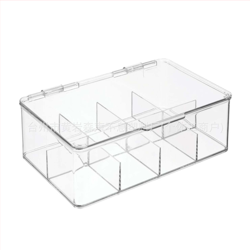 Кутия за съхранение на козметични продукти с осем отделения, кутия за сортиране на кабели за данни, подвижна кутия за сортиране на пакетчета чай с четири отделения