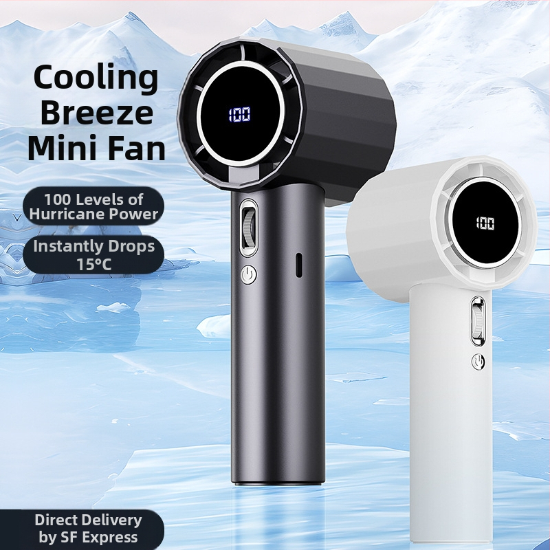 Mažas ventiliatorius, didelio greičio nešiojamas ventiliatorius, lauko nešiojamas ventiliatorius, nešiojamas įkrovimas, skaitmeninis ekranas, didelė vėjo galia, ilgaamžiškumas