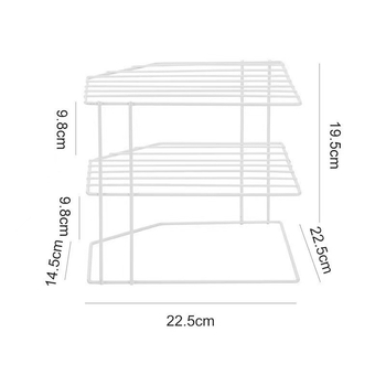 Kūrybingas kaltinio geležies virtuvės prieskonių stovas virtuvės reikmenų laikymo lentynėlė metalinė amatų laikymo lentynėlė dvigubo sluoksnio darbalaukio saugykla