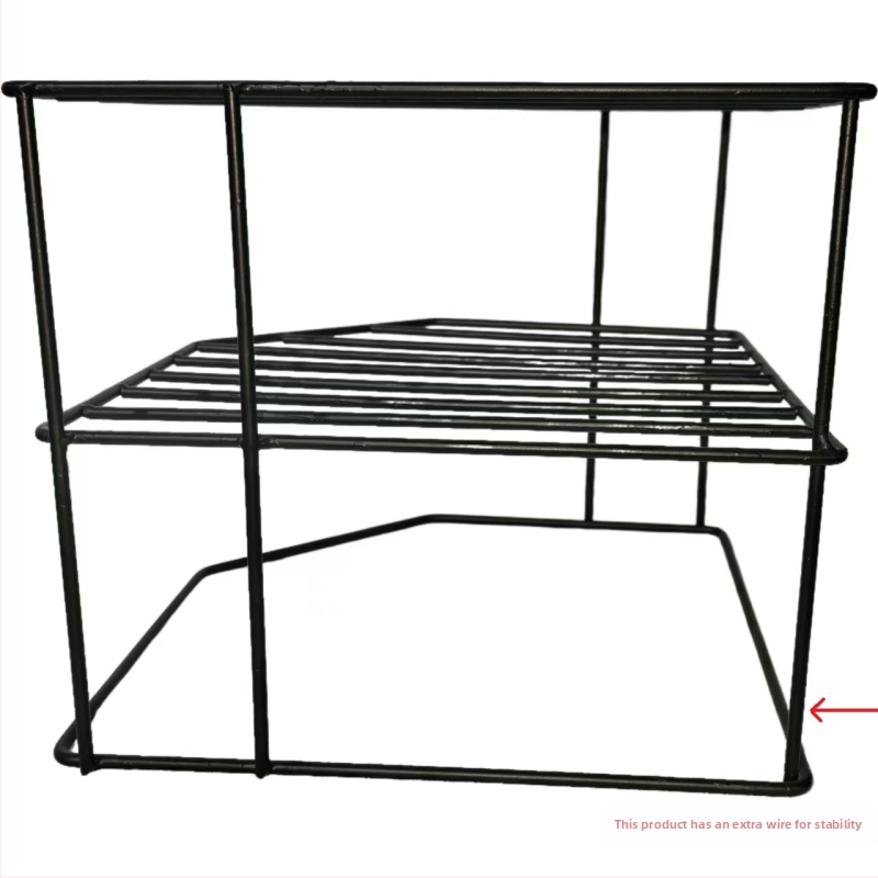 Креативна кована желязна стойка за кухненски подправки, метална стойка за съхранение на кухненски прибори, двуслойна настолна стойка за съхранение