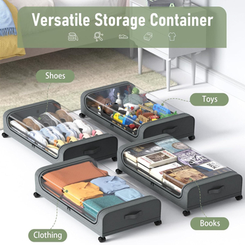 Oksfordo audinys po lova drabužiams, knygoms, medžiaginiam užvalkalui, žaislų laikymui, didelės talpos ant grindų pastatomas daiktadėžės stovas, daiktadėžės stovas