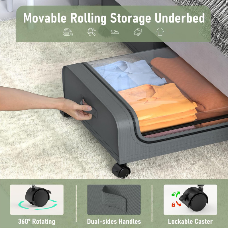 Oksfordo audinys po lova drabužiams, knygoms, medžiaginiam užvalkalui, žaislų laikymui, didelės talpos ant grindų pastatomas daiktadėžės stovas, daiktadėžės stovas