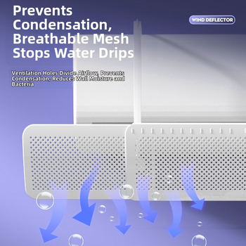 Дефлектор за вятър за климатик, цилиндричен вертикален климатик, висящ изход за въздух за климатик, дефлектор за вятър, ограничаване на артефакти